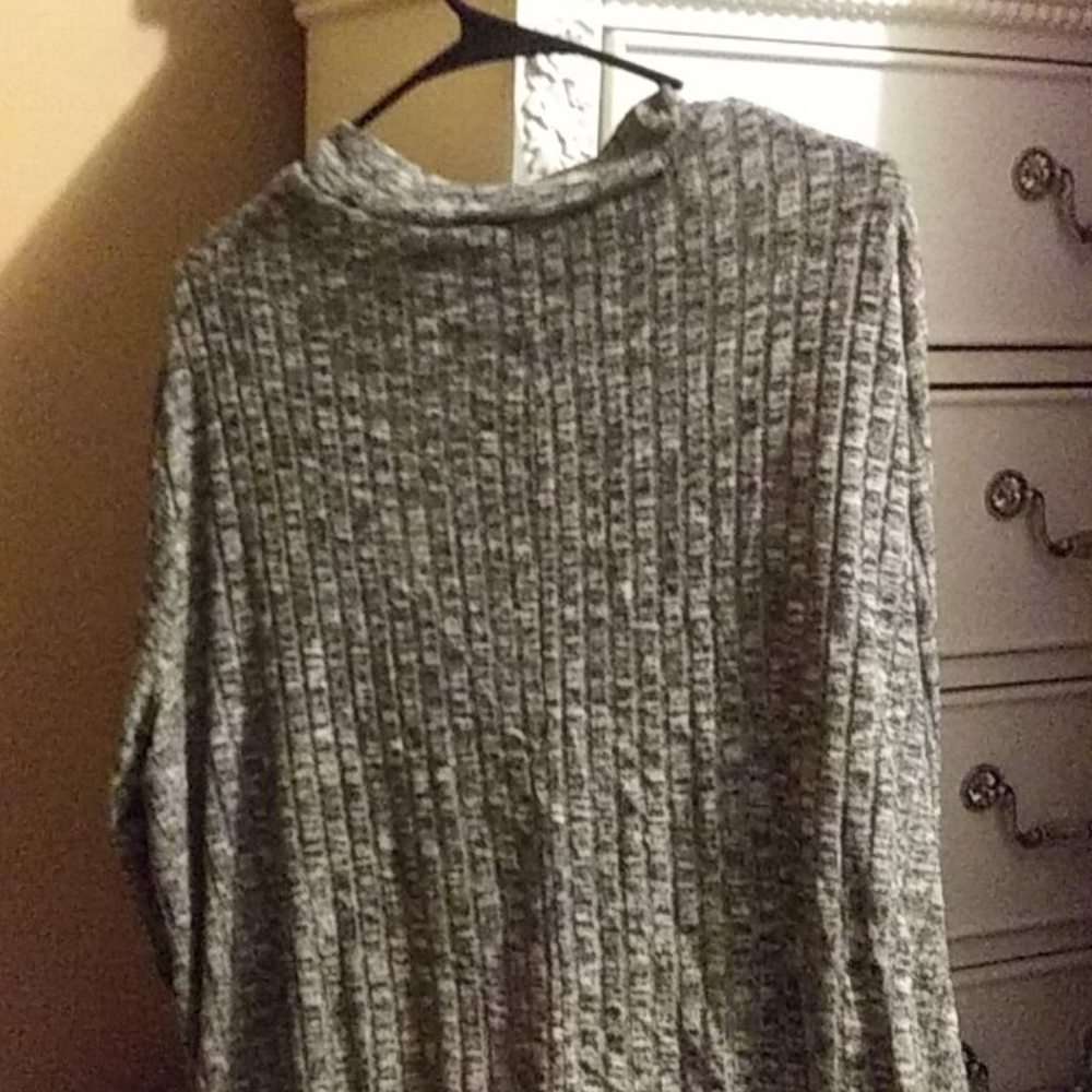 Grey turtleneck dress